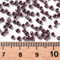 Indian Red Glass Seed Beads, Opaque Colors Lustered, Round, Indian Red, 2mm, Hole: 1mm, about 30000pcs/pound