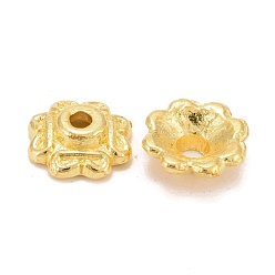 Golden Tibetan Style Bead Caps, Lead Free & Cadmium Free & Nickel Free, Golden, 7x2.5mm, Hole: 1mm