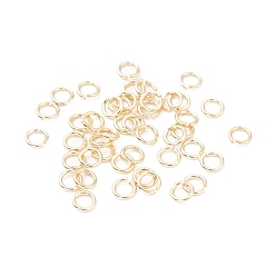Настоящее золото 14K Перейти латунные, открытые кольца прыжок, долговечный, без кадмия и без свинца, круглые кольца, реальный 14 k позолоченный, 3x0.5 мм, 24 датчик, внутренний диаметр: 2 мм