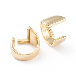 Letter L Brass Cuff Rings, Open Rings, Long-Lasting Plated, Real 18K Gold Plated, Letter.L, Size 6, 17mm