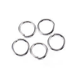 Stainless Steel Color 304 Stainless Steel Jump Rings, Open Jump Rings, Stainless Steel Color, 6x0.8mm, Inner Diameter: 4.4mm, 20 Gauge