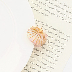 Lavender Blush Cellulose Acetate(Resin) Shell Shape Hair Claw Clips, Small Tortoise Shell Hair Clip for Girls Women, Lavender Blush, 23.5x26x19mm