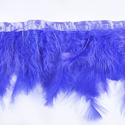 Mauve Garniture de franges de plumes de dinde, accessoires de costumes, teint, mauve, 120~180 mm, environ 2 m / sac