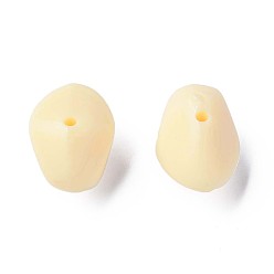 Pêche Perles acryliques opaques, nuggets, peachpuff, 12.5x18x13mm, Trou: 1.6mm, environ360 pcs / 500 g