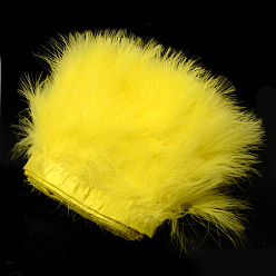 Желтый Пера способа ткань нить аксессуары костюма, желтые, 120~190x28~56 мм, около 2 м / упаковка