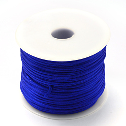 Blue Nylon Thread, Rattail Satin Cord, Blue, 1.5mm, about 49.21 yards(45m)/roll