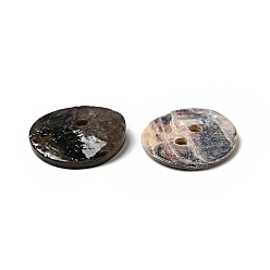 (52) Непрозрачная лаванда Мать перламутровыми пуговицами, кнопка оболочки akoya, окрашенные, плоско-круглые, разноцветные, 15x1 мм, отверстие : 1.5 мм