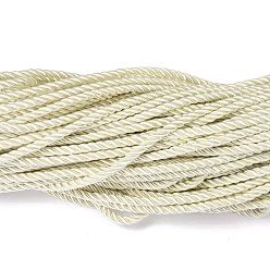 Cornsilk Polyester Cord, Twisted Cord, Cornsilk, 5mm, about 97~100m/bundle
