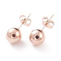 Light Gold 304 Stainless Steel Stud Earring Findings, with Loops, Light Gold, 19x8mm, Pin: 0.8mm