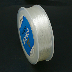 Clear Korean Elastic Crystal Thread, DIY Jewelry Beading Stretch Cord Findings, Clear, 0.8mm, about 43.74 yards(40m)/roll