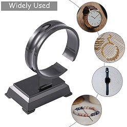 Black Plastic Bracelet Displays, C Type Single Watch/Bracelet Display Stand, Black, 94x60x40mm
