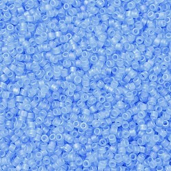 (DB1284) Matte Transparent Ocean Blue AB MIYUKI Delica Beads, Cylinder, Japanese Seed Beads, 11/0, (DB1284) Matte Transparent Ocean Blue AB, 1.3x1.6mm, Hole: 0.8mm, about 10000pcs/bag, 50g/bag