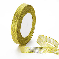 Olive Glitter Metallic Ribbon, Sparkle Ribbon, Olive, 1/2 inch(12~13mm), about 25yards/roll, 10rolls/group