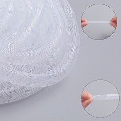 White Plastic Net Thread Cord, White, 10mm, 30Yards