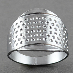 Platinum Zinc Alloy Rings, for Protecting Fingers and Increasing Strength, Assistant Tool, Platinum, 16.5x13mm