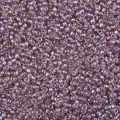 (166) Transparent AB Light Amethyst Toho perles de rocaille rondes, perles de rocaille japonais, (166) améthyste clair transparent ab, 11/0, 2.2mm, Trou: 0.8mm, environ5555 pcs / 50 g