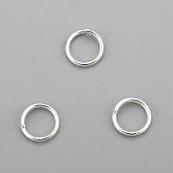 Silver 304 Stainless Steel Jump Rings, Open Jump Rings, Silver, 18 Gauge, 8x1mm, Inner Diameter: 6mm