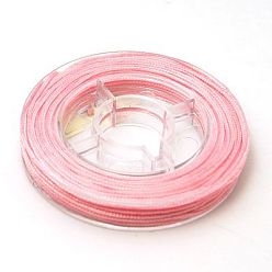 Pink Нейлоновая нить для изготовления ювелирных изделий, розовые, 0.8 мм, около 7.65~9.84 ярдов (7~9 м) / рулон