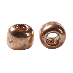 (551D) Copper Metallic Toho perles de rocaille rondes, perles de rocaille japonais, (551 d) cuivre métallique, 11/0, 2.2mm, Trou: 0.8mm, à propos 1110pcs / bouteille, 10 g / bouteille