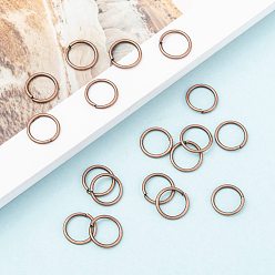 Red Copper Open Jump Rings Brass Jump Rings, Cadmium Free & Lead Free, Red Copper, 10x1mm, 18 Gauge, Inner Diameter: 8mm, about 2600pcs/500g