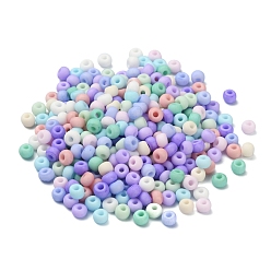 Mixed Color 6/0 Glass Seed Beads, Ceylon, Round Hole, Round, Mixed Color, 4~4.5x3mm, Hole: 1~1.2mm, about 550pc, 56g/box