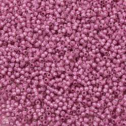 (2106) Silver Lined Milky Mauve Toho perles de rocaille rondes, perles de rocaille japonais, (2106) mauve laiteux doublé d'argent, 11/0, 2.2mm, Trou: 0.8mm, environ5555 pcs / 50 g