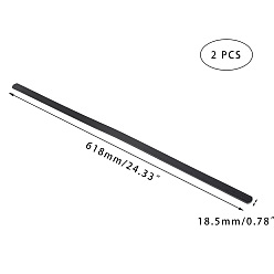 Черный Рукоятки из искусственной кожи, для замены ремней для мешков, чёрные, 618x18.5x3.5 мм, отверстие : 2.5 мм