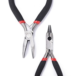 Gunmetal Carbon Steel Bent Nose Jewelry Plier for Jewelry Making Supplies, Polishing, 12.5cm long