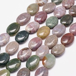 Indian Agate Natural Indian Agate Beads Strands, Oval, 18x13x6mm, Hole: 1.2mm, 22pcs/strand, 15.7 inch