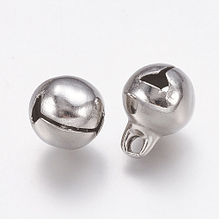 Stainless Steel Color 304 Stainless Steel Bell charms, Stainless Steel Color, 13x10mm, Hole: 2mm