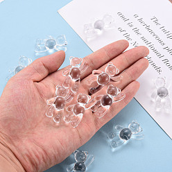 Clear Transparent Acrylic Beads, Bear, Clear, 37x28x13mm, Hole: 2.5mm, about 133pcs/500g