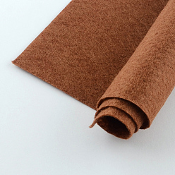 Saddle Brown Non Woven Fabric Embroidery Needle Felt for DIY Crafts, Square, Saddle Brown, 298~300x298~300x1mm, about 50pcs/bag