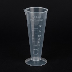 Blanc Tasse à mesurer des outils en plastique, tasse graduée, blanc, 5x4.7x11.5 cm, capacité: 50 ml (1.69 fl. oz)