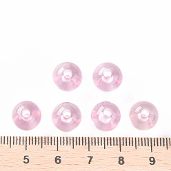 Pink Прозрачные акриловые бусины, круглые, розовые, 10x9 мм, Отверстие : 2 мм , около 940 шт / 500 г