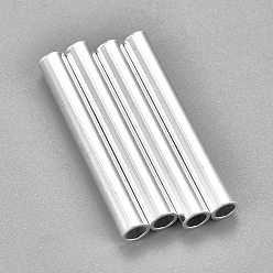 Silver 304 Stainless Steel Tube Beads, Silver, 30x7mm, Hole: 6mm
