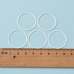 Argent Anneaux connecteurs en laiton, sans nickel, argenterie, 25x0.7~1mm