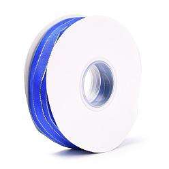 Royal Blue Solid Color Organza Ribbons, Golden Wired Edge Ribbon, for Party Decoration, Gift Packing, Royal Blue, 1"(25mm), about 50yard/roll(45.72m/roll)