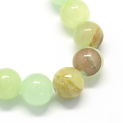 Pale Green Natural Dyed Yellow Jade Gemstone Bead Strands, Round, Pale Green, 18mm, Hole: 1.5mm, about 22pcs/strand, 15.7 inch