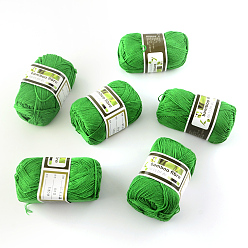 Lime Green Soft Baby Yarns, with Bamboo Fibre and Silk, Lime Green, 1mm, about 140m/roll, 50g/roll, 6rolls/box