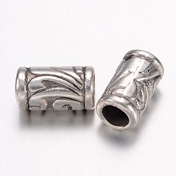 Antique Silver European Silver Beads, Cadmium Free & Nickel Free & Lead Free, Antique Silver, 11.5x7mm, Hole: 4.5mm