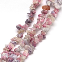 Tourmaline Natural Tourmaline Nuggets Beads Strands, 5~15x5~15mm, Hole: 1mm, 16 inch