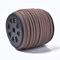 Saddle Brown Faux Suede Cords, Faux Suede Lace, Saddle Brown, 5x1.5mm, 100yards/roll(300 feet/roll)