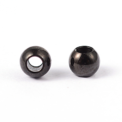 Electrophoresis Black Rondelle 304 Acier inoxydable perles d'espacement, électrophorèse noir, 4mm, Trou: 2mm