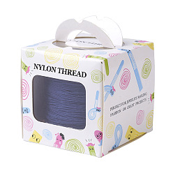 Prussian Blue Nylon Thread, Prussian Blue, 0.8mm, about 98.43yards/roll(90m/roll)