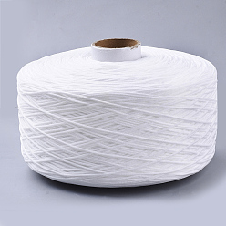 Blanc Bande élastique ronde en polyester et spandex pour boucle d'oreille, matériau de couverture buccale jetable bricolage, blanc, 2.8 mm, environ 1548 verges / rouleau (4644 pieds / rouleau)