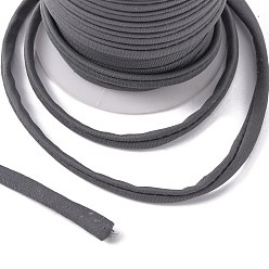 Gray Soft Nylon Cord, Flat, Gray, 5x3mm, about 21.87 yards(20m)/roll