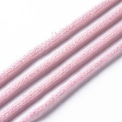 Pink Cotton String Threads, Macrame Cord, Decorative String Threads, for DIY Crafts, Gift Wrapping and Jewelry Making, Pink, 3mm, about 54.68 yards(50m)/roll