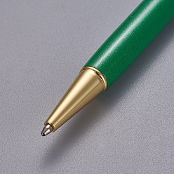 Зеленый Креативные шариковые ручки с пустой трубкой, со стержнем с черными чернилами внутри, для diy блестящая эпоксидная смола шариковая ручка с кристаллами гербариевая ручка для изготовления, золотые, зелёные, 140x10 мм