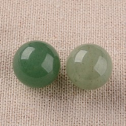 Зеленый Авантюрин Бусины из натурального авантюрина круглые шарики, сфера драгоценного камня, нет отверстий / незавершенного, 16 мм