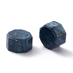 Стально-синий Частицы сургуча, для ретро печать печать, восьмиугольник, стальной синий, 0.85x0.85x0.5 см около 1550 шт / 500 г